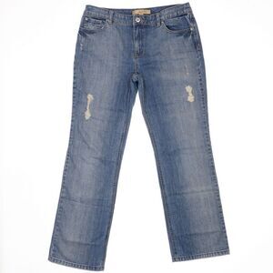 Motto Bootcut Jeans Size 10 Womens Distressed Blue Cotton Denim Measures 31x28.5